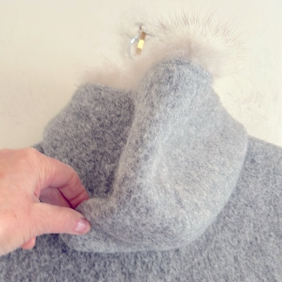 Vintage Grey Inuvik Hooded Zip Up Wool Coat Size 14 - Picture 10 of 14